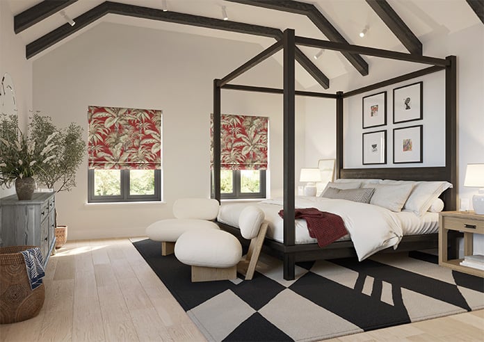 Tripura, Cinnabar - Motorised Roman Blind - Image 6